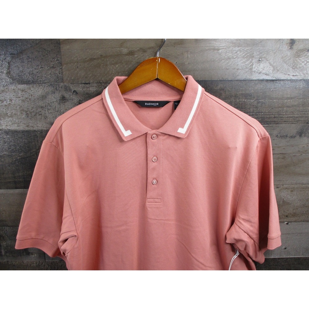 Radmor Polo Shirt Mens XL Dusty Rose Baty Pima Cotton Stretch Golf Performance